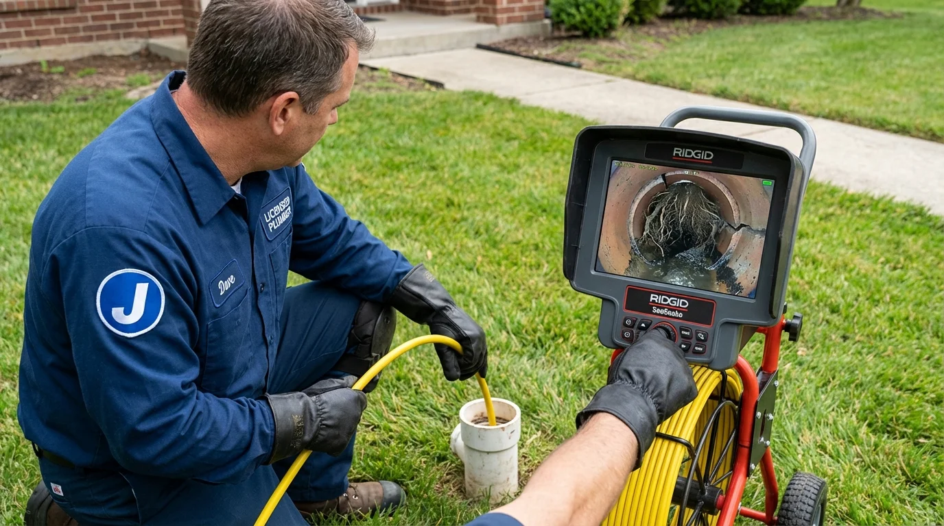 Sewer camera inspection being performed by Johns Plumbing LLC in Diamond Bar